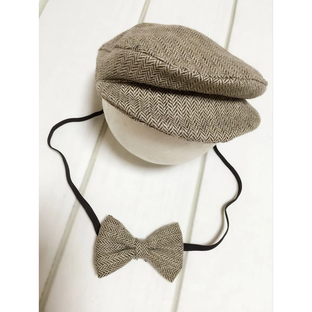 

Crochet Peaked Tie Photography Outfits Baby Photo Props Newborn Outfit Photography Hats Baby Photo Props 0-2 Months Handmade