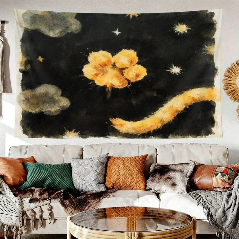 Decorative Cosmic Galaxy Nebula Tapestry Wall Hanging Space Star Decor Polyester Art Poster for Bedroom Living Room Home Decor
