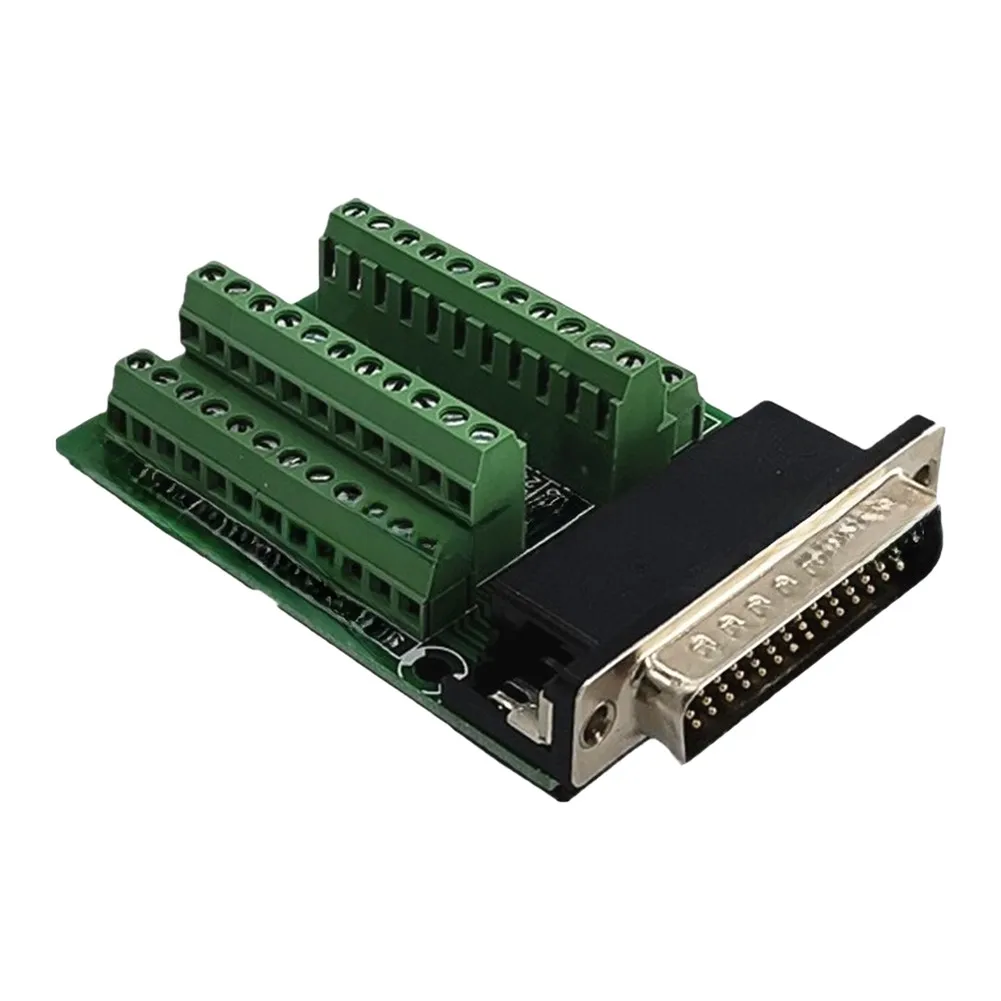 Industrial-Grade DB44-G2 Male Connector to PCB Terminal Block Adapter for Control System Integration and Wiring Simplification