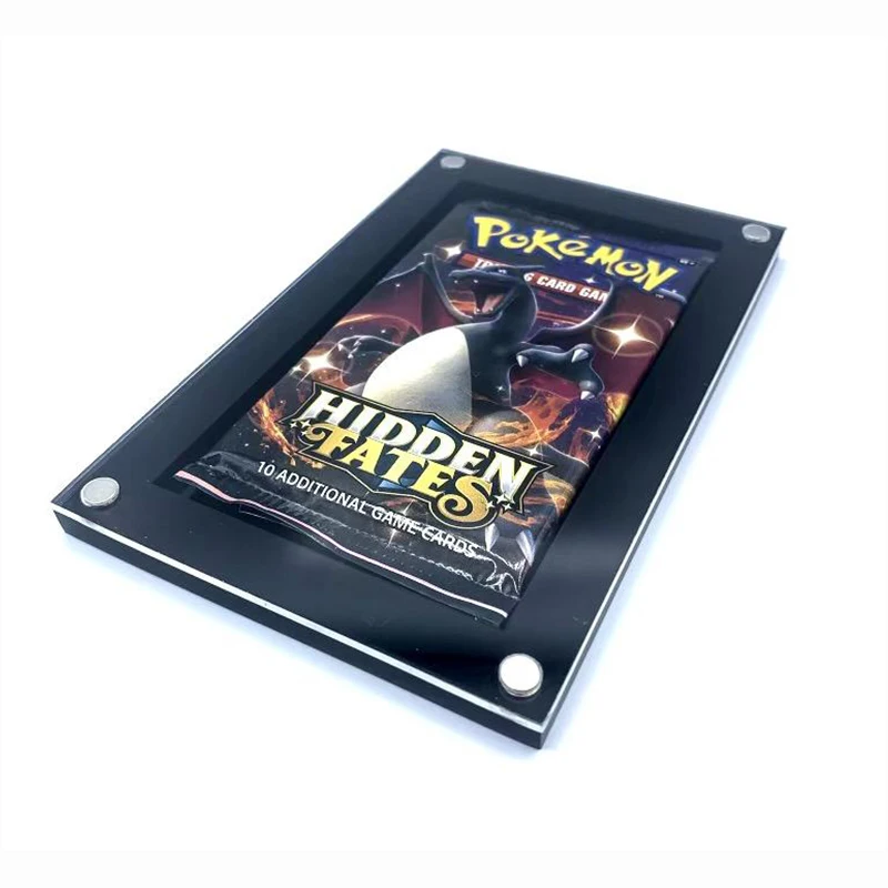 Black frame Booster box cards pack display Case holder ETB box closure case trading game cards packs box Single protection Case