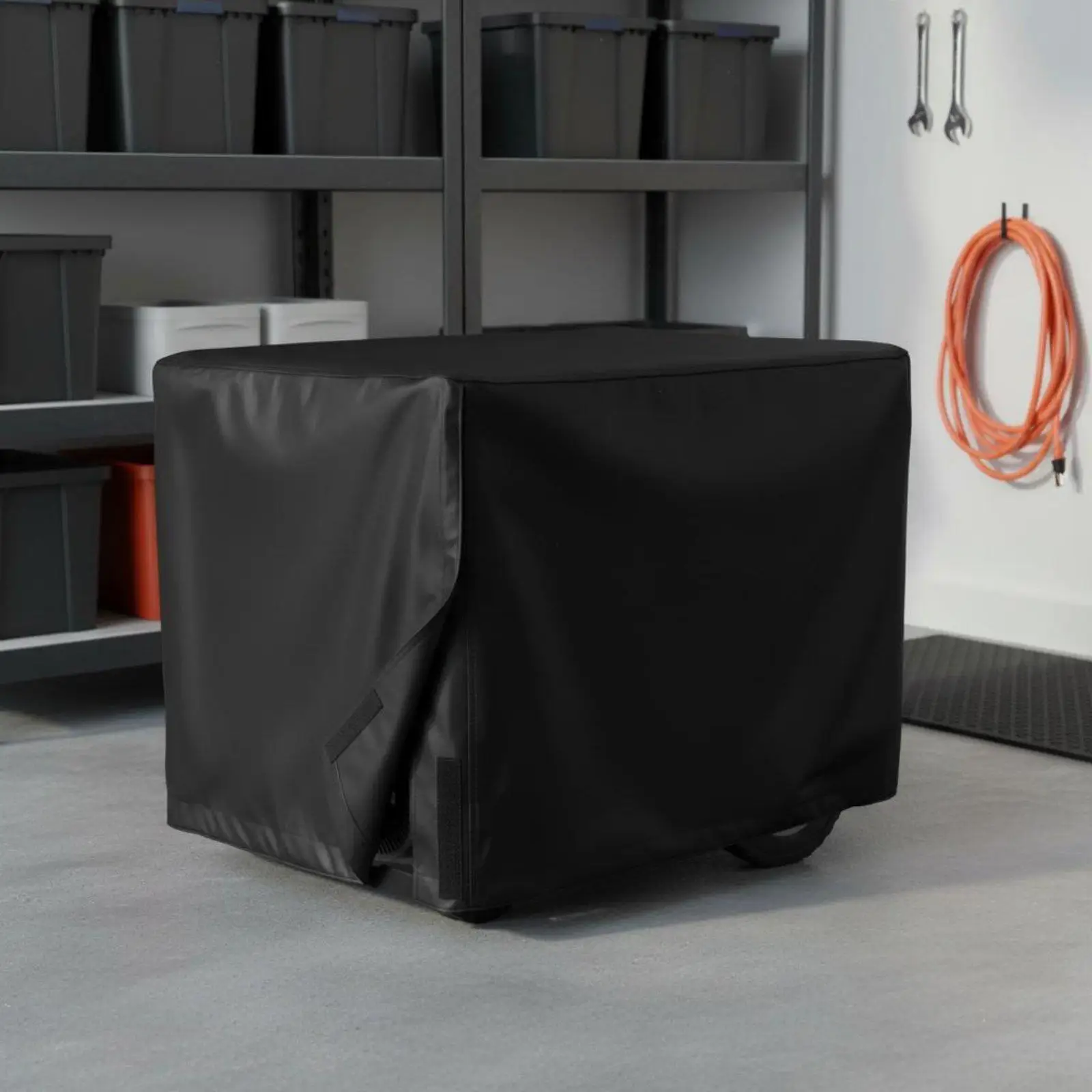 Universal Electric Generator Cover for Rain Snow Protection with Air Vents and Elastic Hem for 5500-15000 Watt
