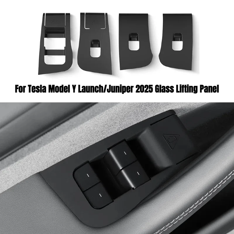 

Window Button Frame Protective Sticker for Tesla Model Y Launch/Juniper 2025 Car Glass Lifting Panel Silicone Car Accessories