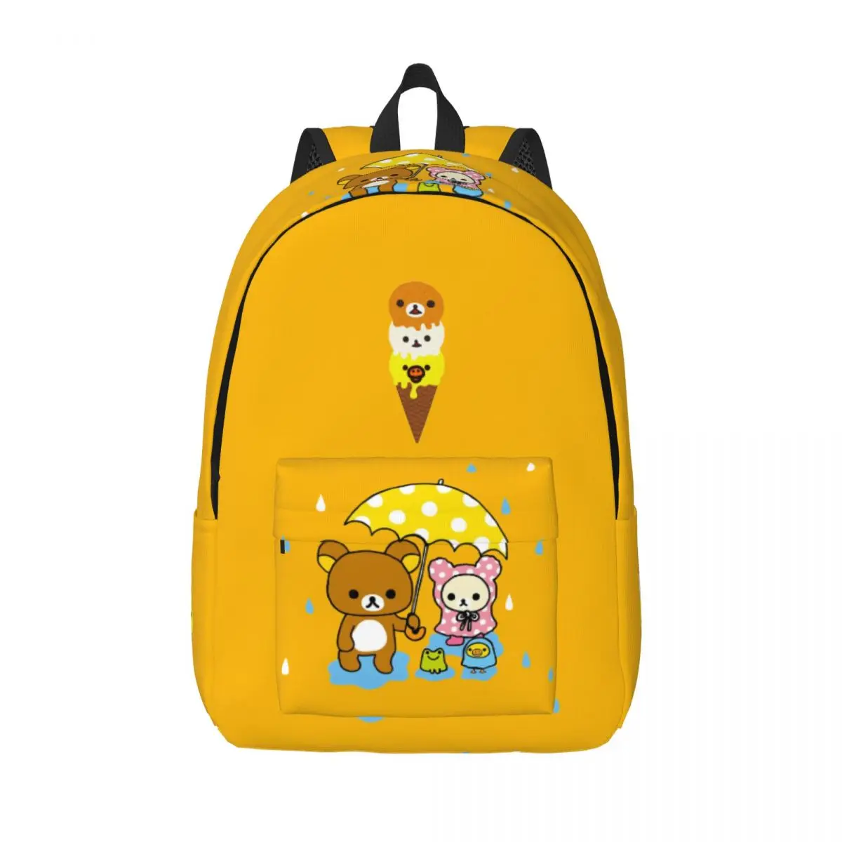 Ice Cream Rilakkuma And Korilakkuma Kiiritori Backpack for Men Women Cool High School Work Daypack College Shoulder Bag Sports