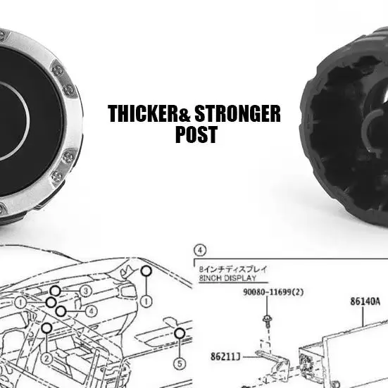 

for Toyota Tundra/Sequoia Radio Knob (2022-2025) - Power/Volume Control for 14-Inch Display. Fits Part #86128-0C060 / AN010