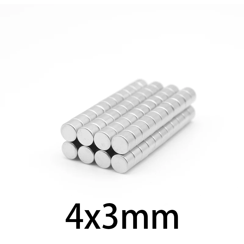 50/100/200/500/1000/1500PCS 4x3 Mini Small Round Powerful Magnets Strong 4mmx3mm Permanent Neodymium Magnet Disc 4x3mm 4*3 mm