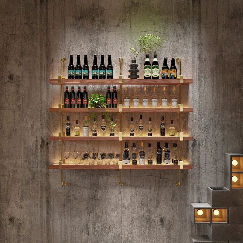 رفوف في الهواء الطلق خزانة بار ويسكي المشروبات الفاخرة غرفة العرض الخمور النبيذ أنيقة تخزين Vetrina Esposizione بار الأثاث