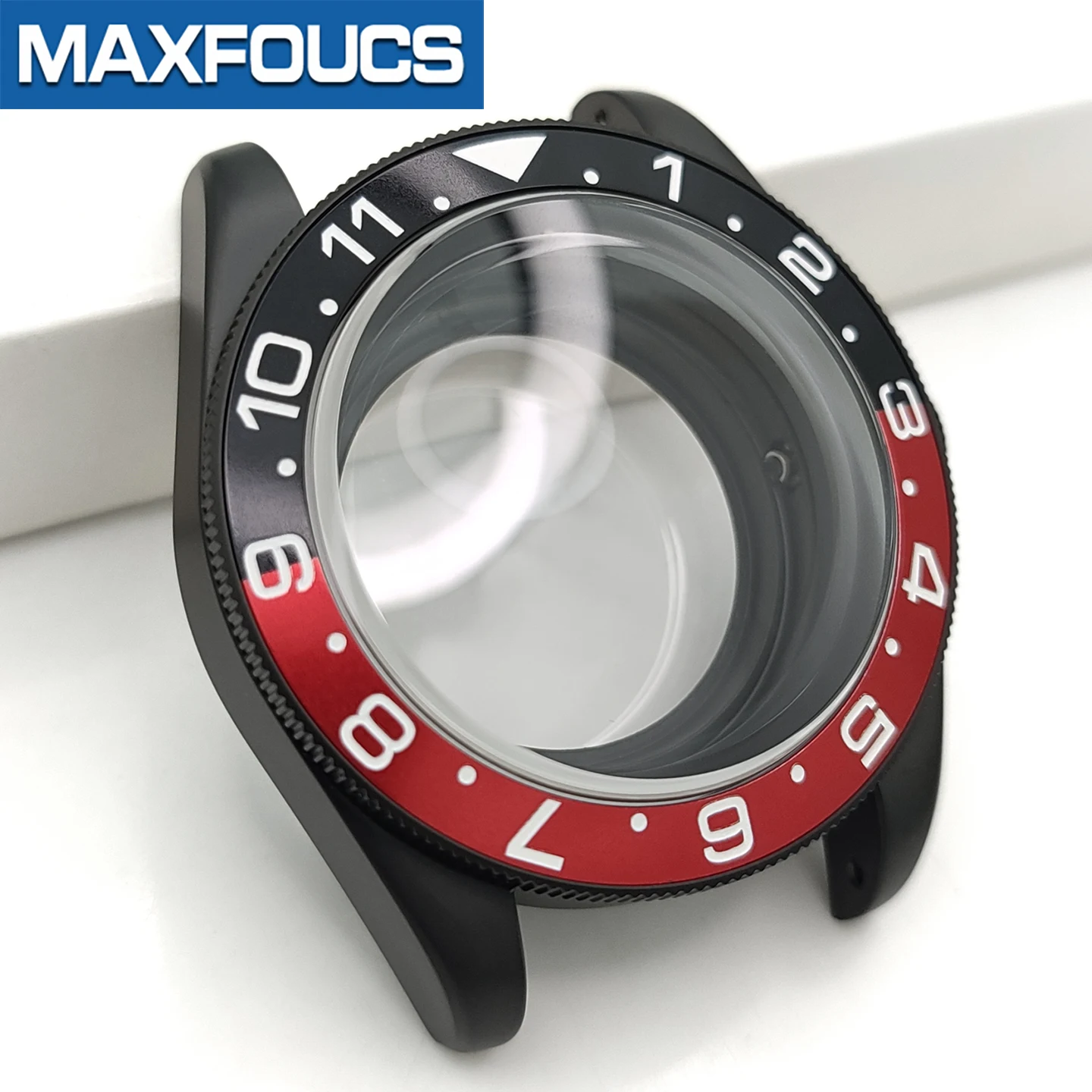 Mattes Retro-Uhrengehäuse im Black Bay-Stil MOD SKX NH34 NH36 Schwarze Stahlkrone Saphirglas-Gehäuseboden Einsatz Kundenspezifisches Zubehör – Detail 22