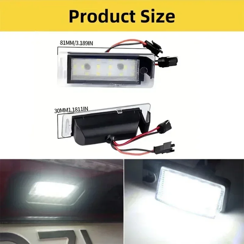 

2pcs LED CANbus license plate light highlighted Number License Plate For Opel mokka insignia tourer White License Plate Light