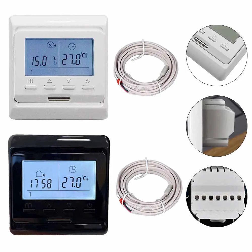 Programmable Temperature Controller Thermostat 16A With External Sensor For Electric Floor Heating Wall Mounted Digital Regulato