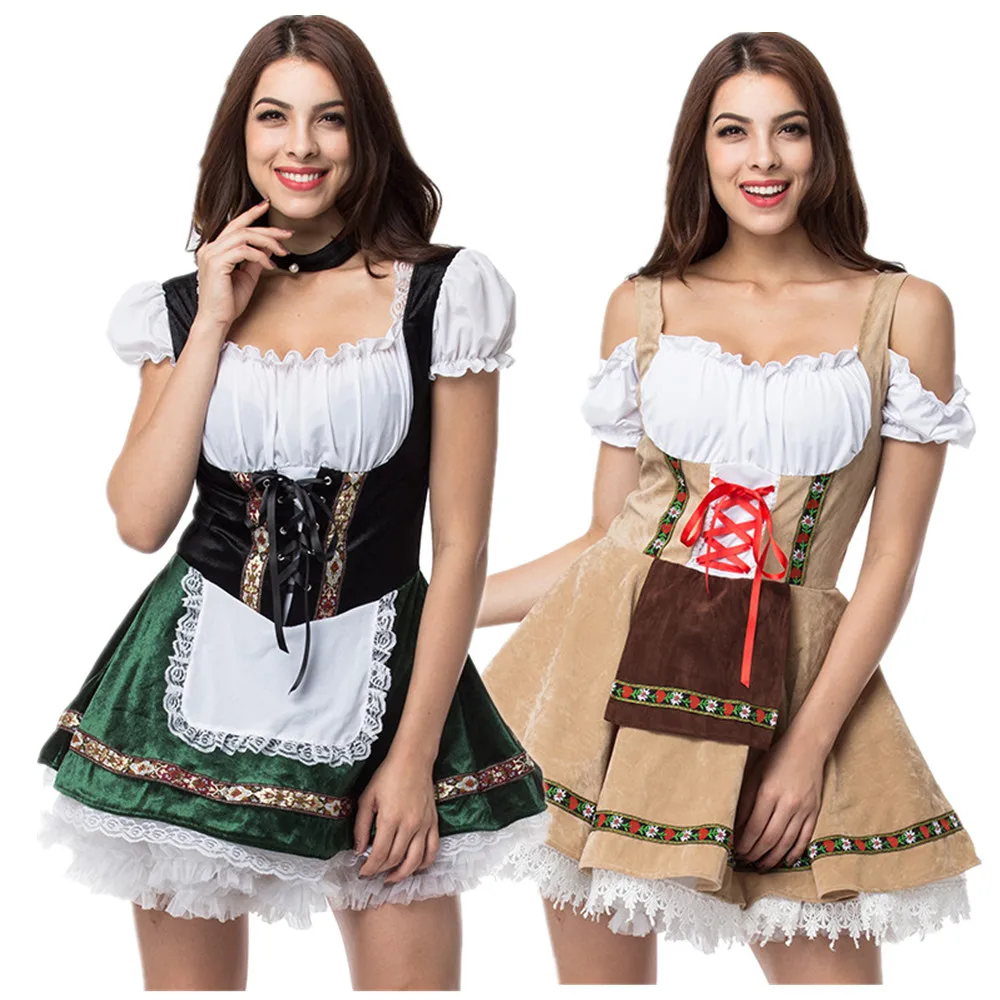 

Sexy Germany Oktoberfest Beer Girl Festival Carnival Party Cosplay Costume Halloween Bavarian Beer Maid Fancy Dress