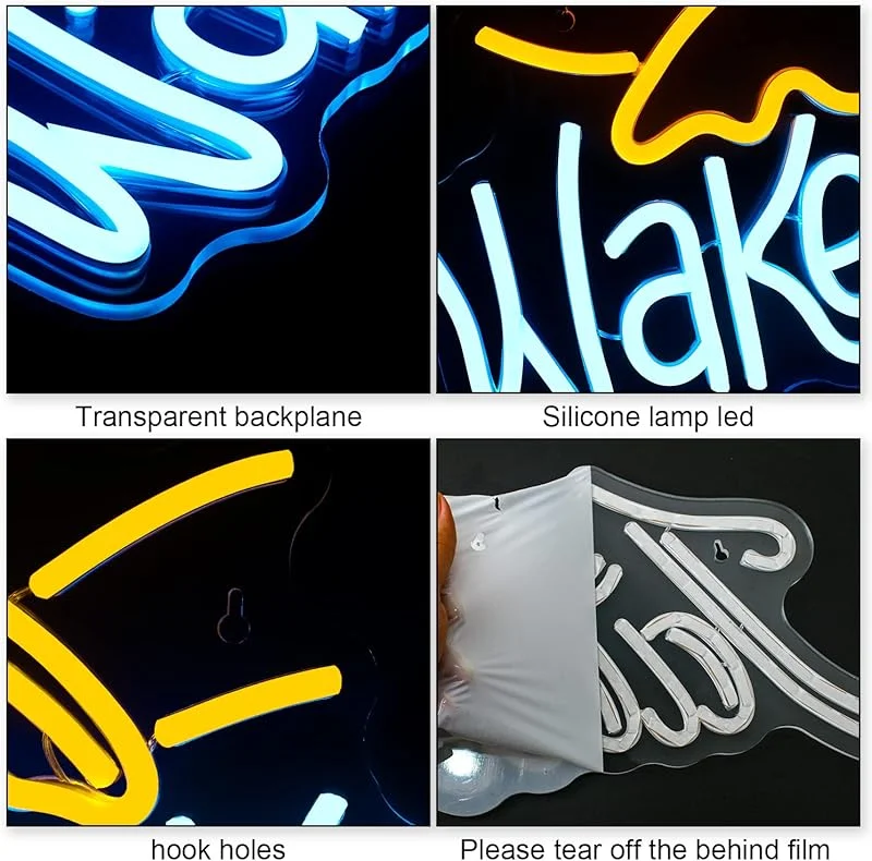 Wake in Bake Neon Signs LED Light for Wall Decor Neon Light Bakeing Home Kitchen Cake Bread Baking Shops Cafes Birthday Party