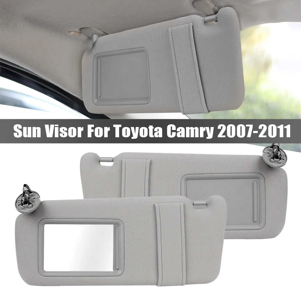 Gray Car Sun Visor Sunshade For Toyota Camry 2007 2008 2009 2010 2011 Driver Passenger side Right Left OEM 7432006780B0