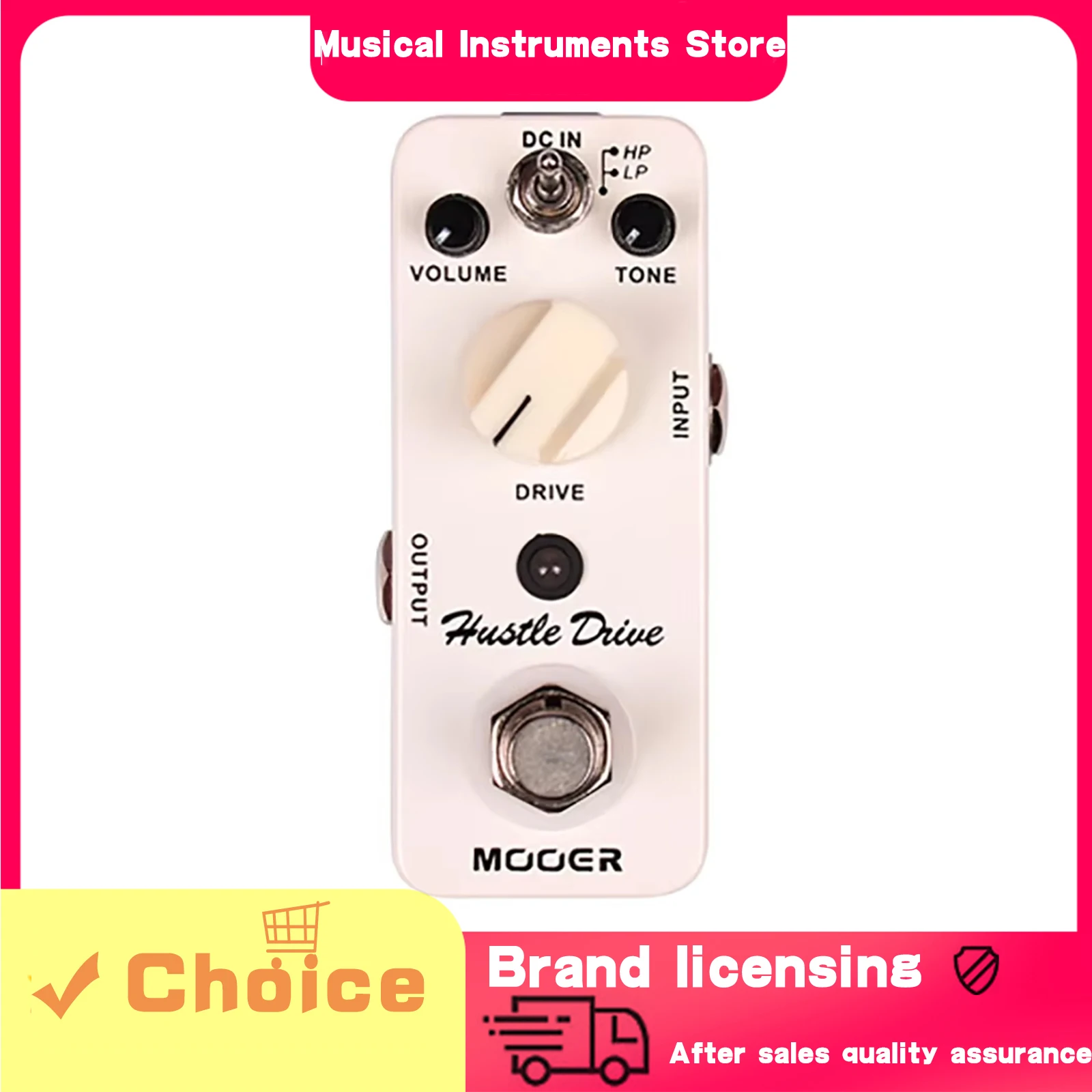 

MOOER Hustle Drive Guitar Pedal Effects Distortion Effect 2 Working Modes (HP/LP) Tube-like Drive Sound Pedal Guitar Accessories