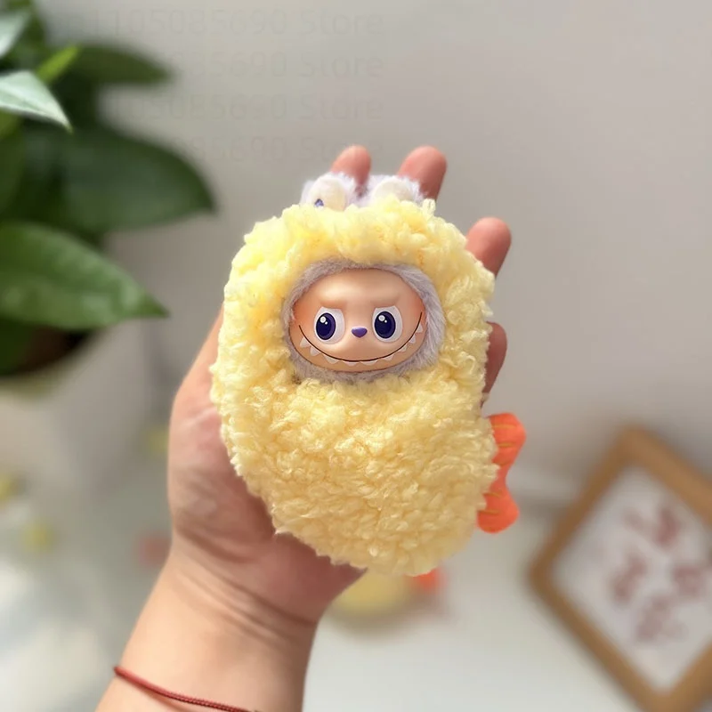 10cm For Mini Labubu 4.0 Doll Clothes 4th-Gen Cute Penguin Onesie Yellow Boots Accessories For Mini Labubu