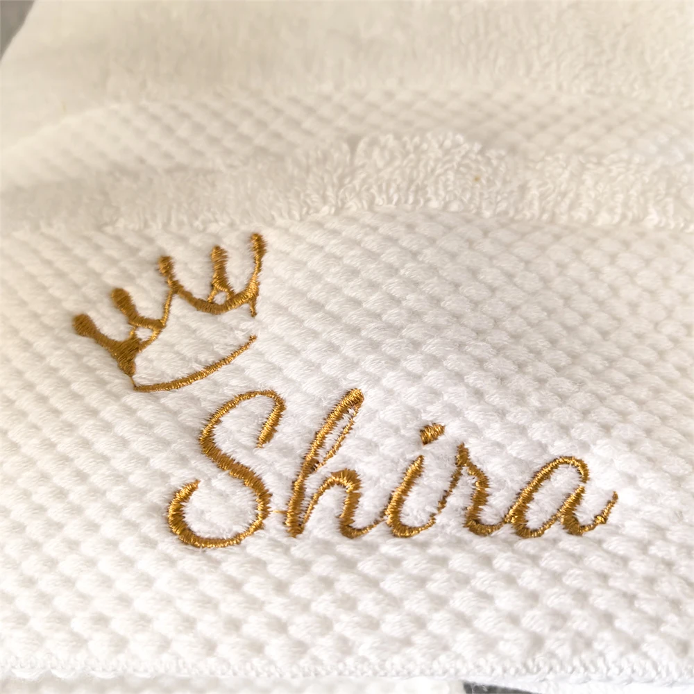 Embroidered Name Hand Towel Bath Towel Personalized Any Text Logo Wedding Party Supplies Wedding Gifts Towel Set for Guests