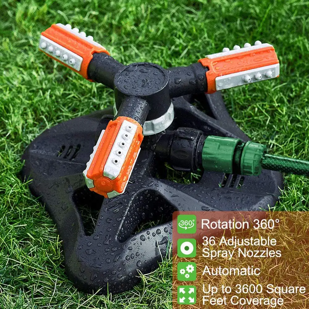 Garden Sprinkler 360-degree Rotating Lawn Sprinkler with Customizable Spray Area for Easy Garden Watering Universal for Simple