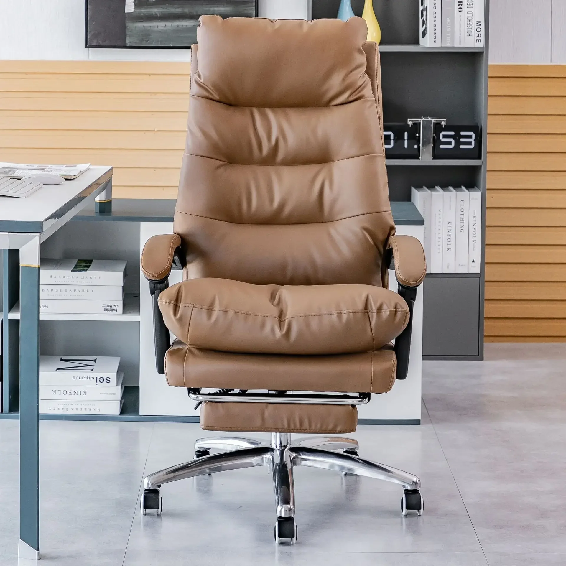 Lunch break office chair comfortable sedentary not tired fabric can lie down
