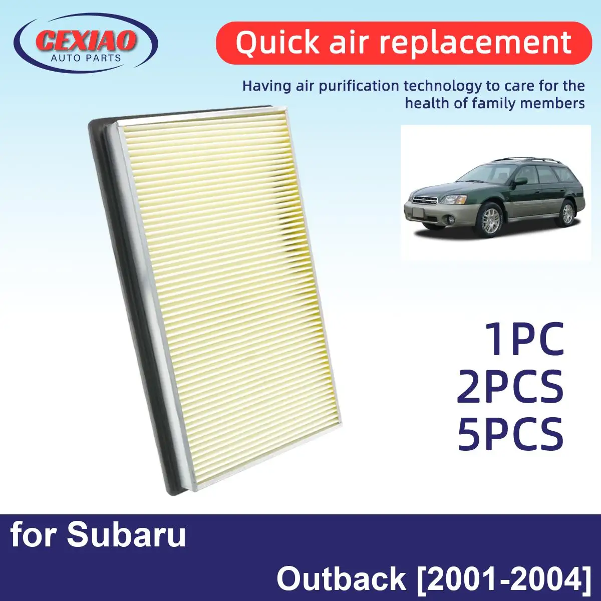 

Фильтр для двигателя для Subaru Outback 2001-2004, высокоэффективный CA4309 25043775, 1 шт., 2 шт.