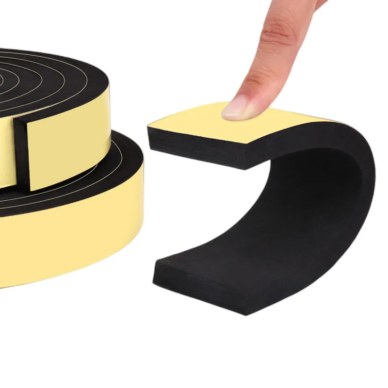5M 10M 2 Mm/3 Mm Enkelzijdige Lijm Waterdichte Weerstrippen Schuim Spons Rubber strip Tape Voor Raam Deur Afdichting Strip