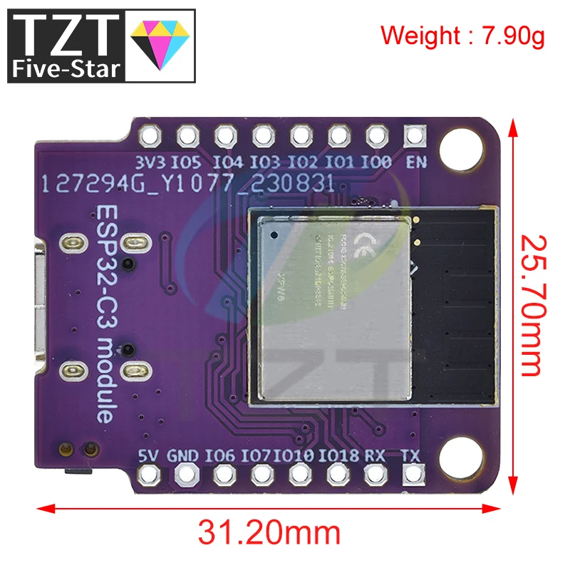 TZT Wemos D1 Mini ESP8266 ESP32 ESP32-C3 ESP32-C3-MINI-1-N4 Serial WIFI+Bluetooth CH340G ESP8684 Development Board For Arduino