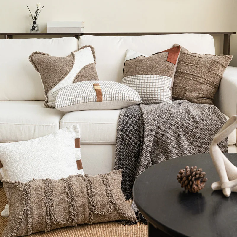 30X50/45X45CM Nordic Brown Throw Pillow Cover Homestay Waist Cushion Cover Decor Home Decorative Pillowcase 2026 New