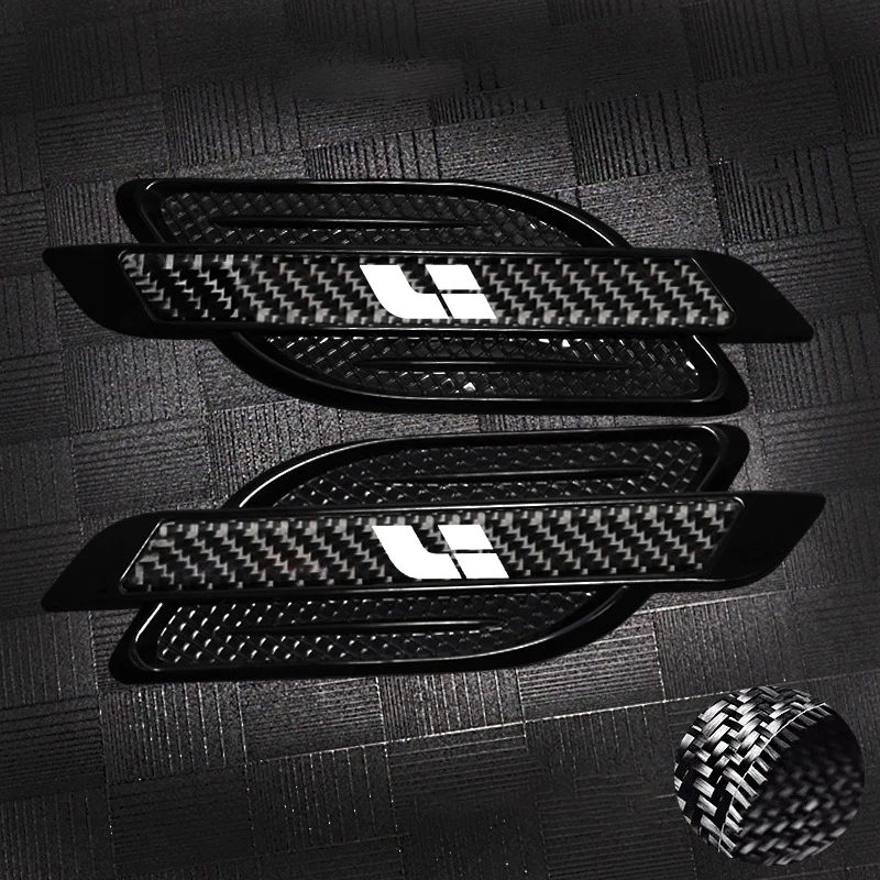 2PCS Carbon fiber Leaf Car Body Side Fender Stickers Badges For LI Auto Lixiang L9 MAX One L7 Pro L8 Li9 R20 Li7 L6 Mega