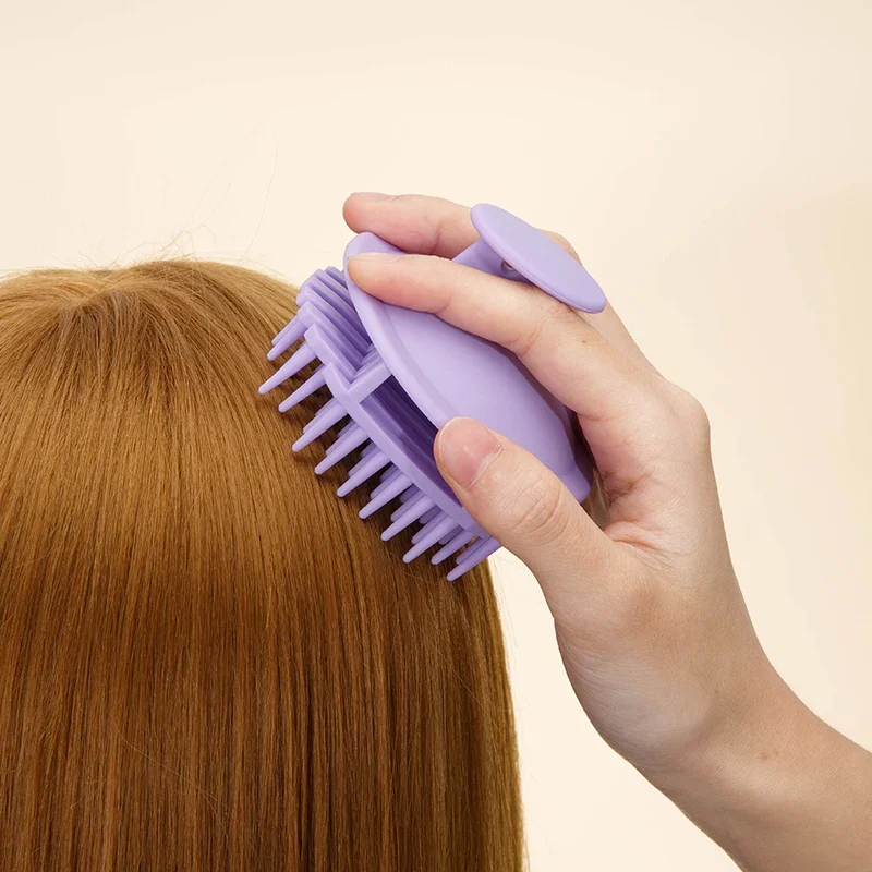 Nuevo champú de silicona, cepillo para masaje del cabello del cuero cabelludo, herramienta exfoliante del cuero cabelludo, especial para pelucas de cabello real