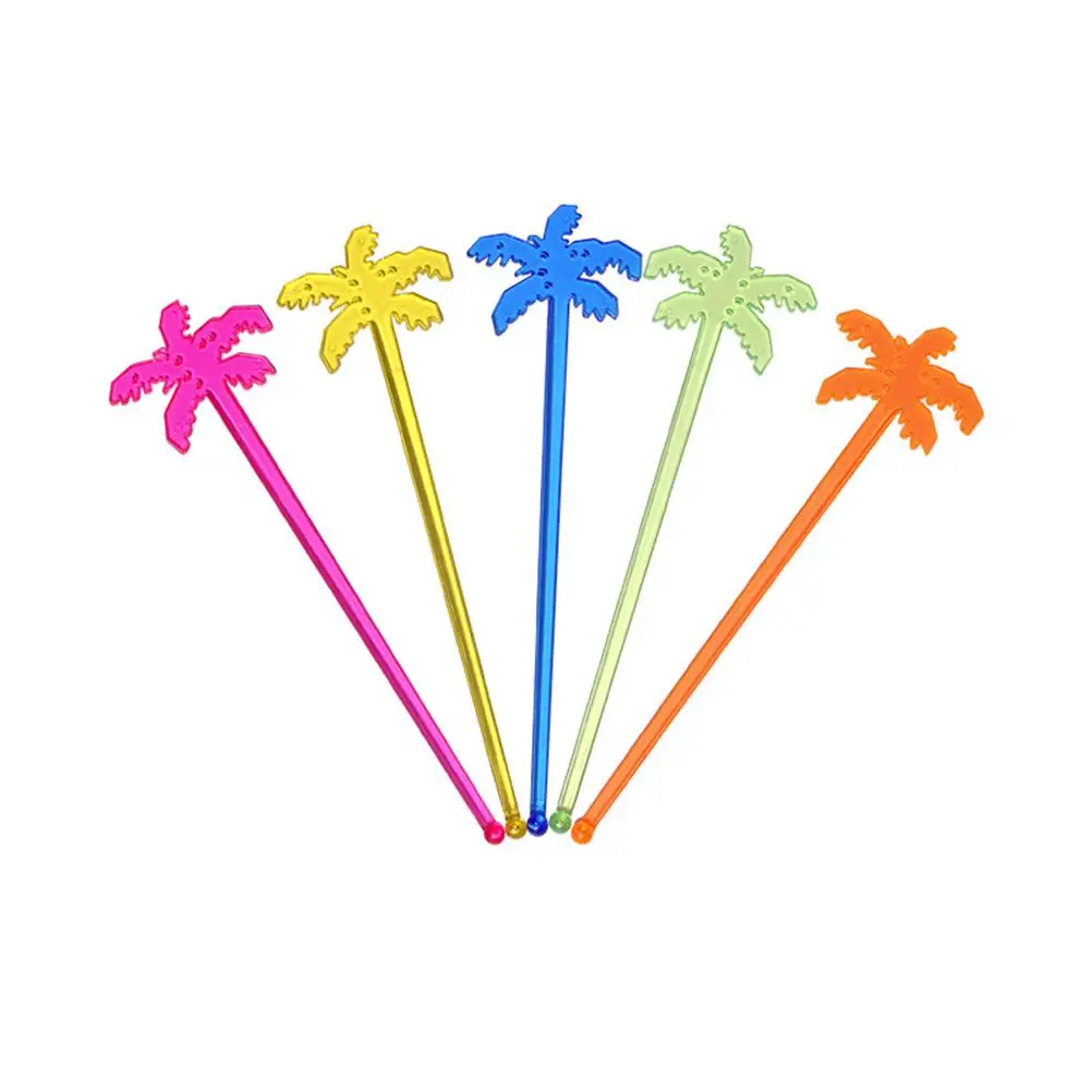 

25 Pcs Coconut Tree Drink Stirrers Practical Swizzle Sticks for Cocktail Coffee Bar Home Party Accessories