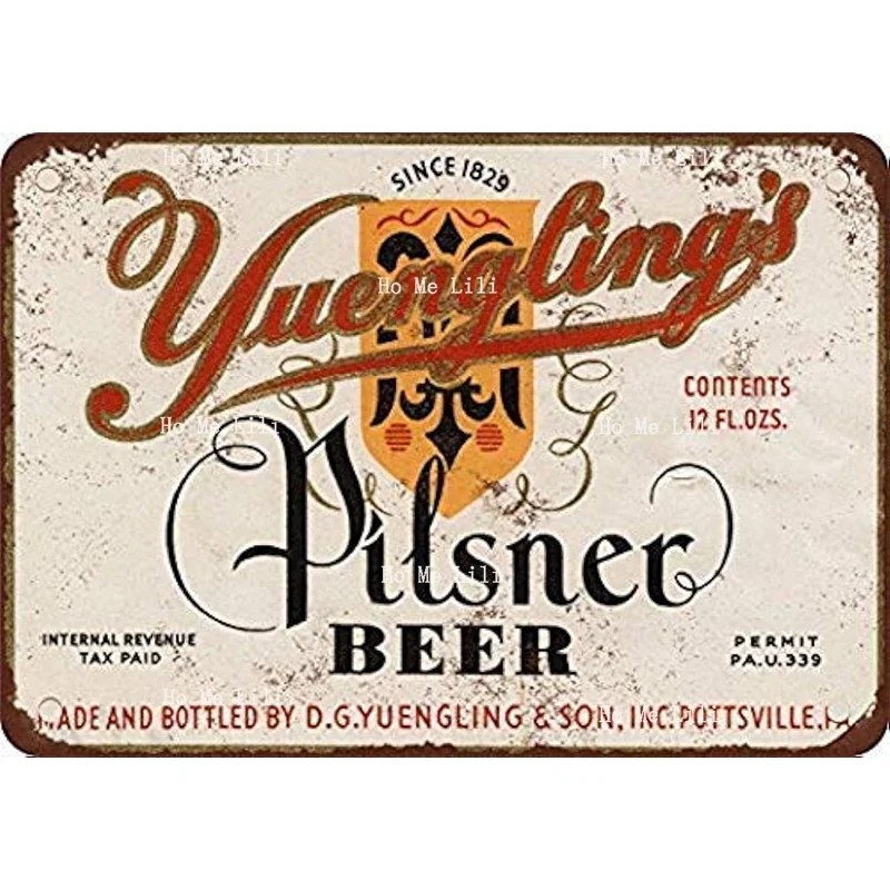 1934 Yuengling's Pilsner Beer Vintage Look Reproduction Metal Sign