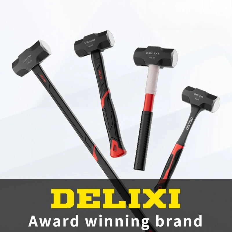 Octagonal Siamese Heavy-Duty Hand Hammer Solid Iron Soft Handle Weight-Type Heavy Wall Handhammer Tool