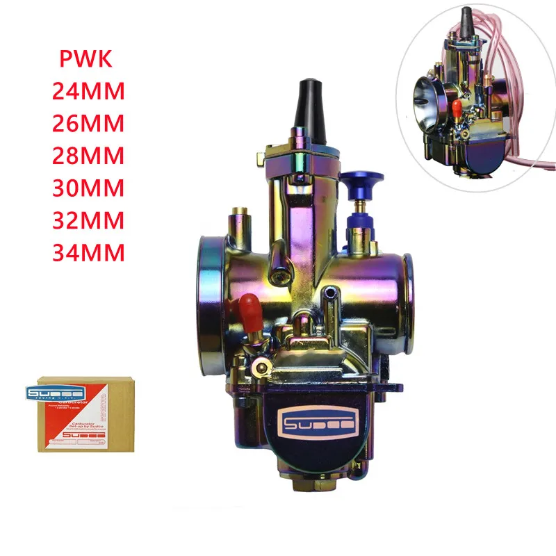 Pwk 24 26 28 30 32 34mm Colorful Carburetor For Keihin PWK With Power Jet  Carburador Universal 2T 4T Carburatore