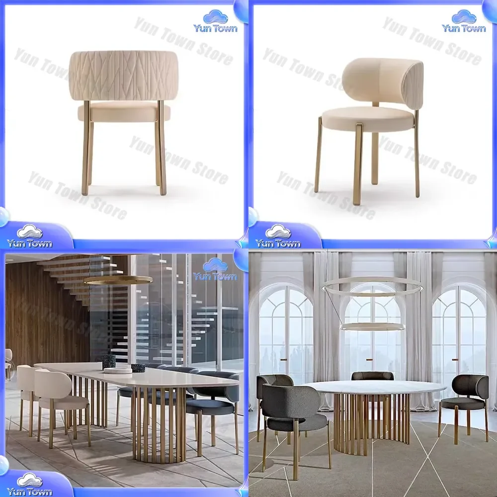 Single Light Luxury Dining Chair for Small Apartment Italian Nordic Hotel Medical Beauty Club Home Office Living Room Modern