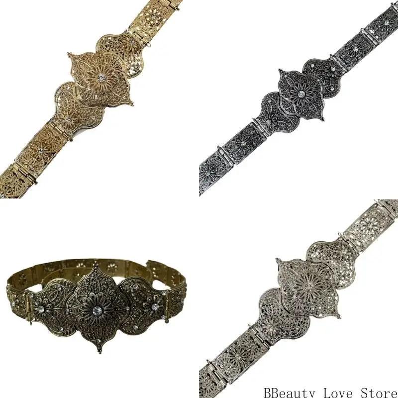 

Traditional Carved Floral Waist Belt Belly Chain for Dress Chain Belt for Women Waist Chain Belt Wedding Accessories