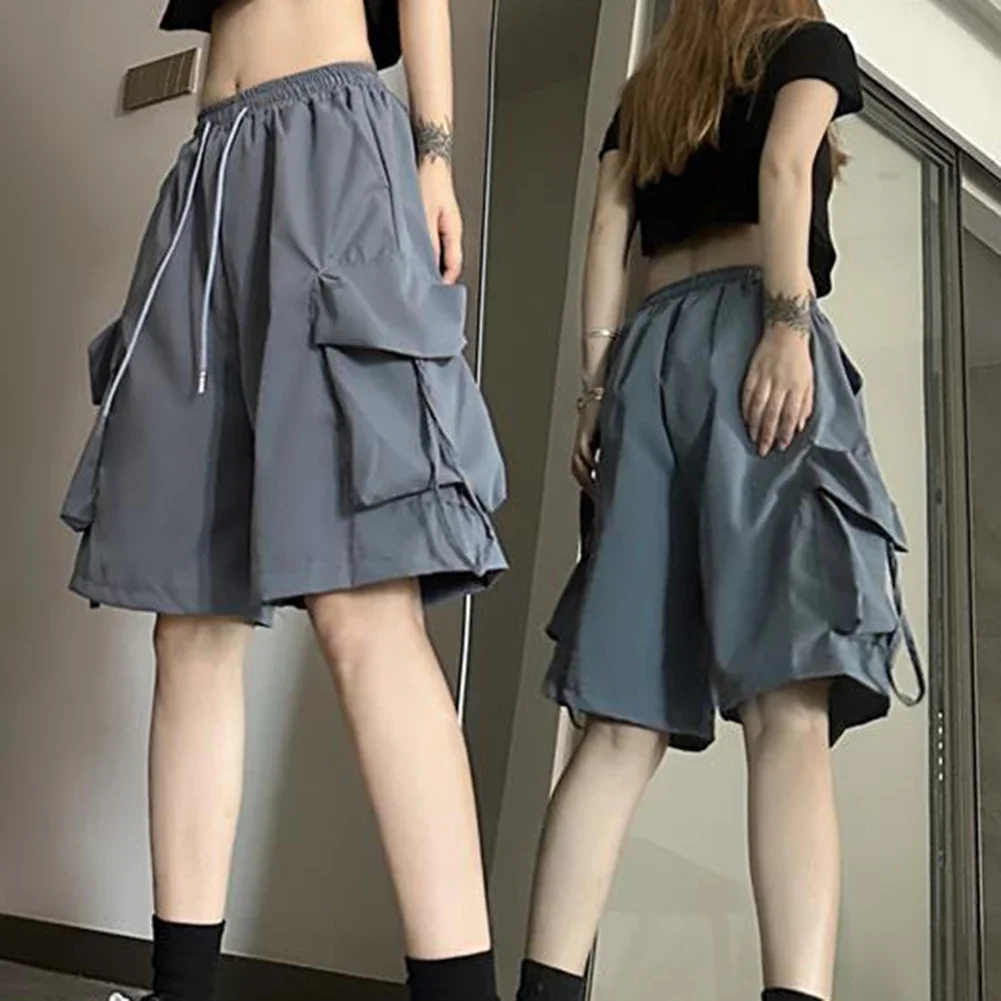 Cargo Pockets Casual Workwear Casual Outfits Solid Color Design Brand New Condition Commuting Wear For Casual Occasions