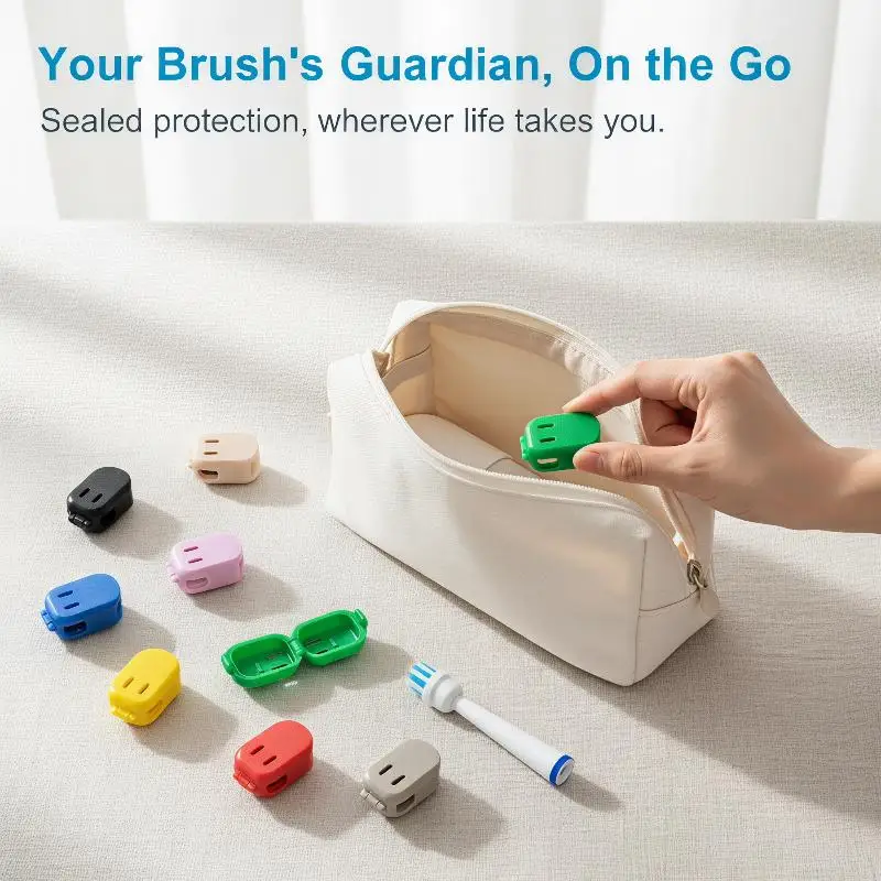 Electric Toothbrush Head Cap Odorless Waterproof Plastic Protector Cover Case Fit Most Electric Toothbrushes Home Travel Use