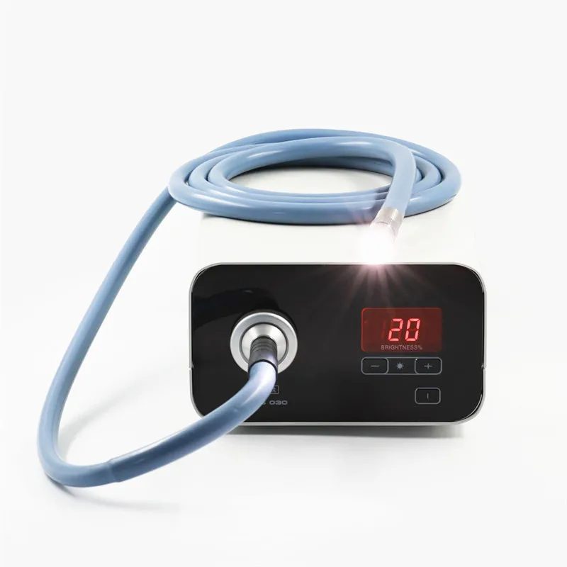 Cold Light Source Optical Fiber for Endoscope Surgery ENT MINI Portable High Brightness LED 30W Medical Industrial