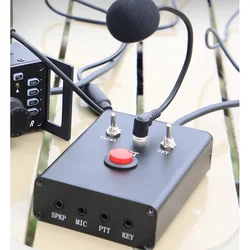 Multi Function Microphone DIH-1For Yaesu and Xiegu Shortwave Radio CW Key PTT Support External Speaker/Headphone