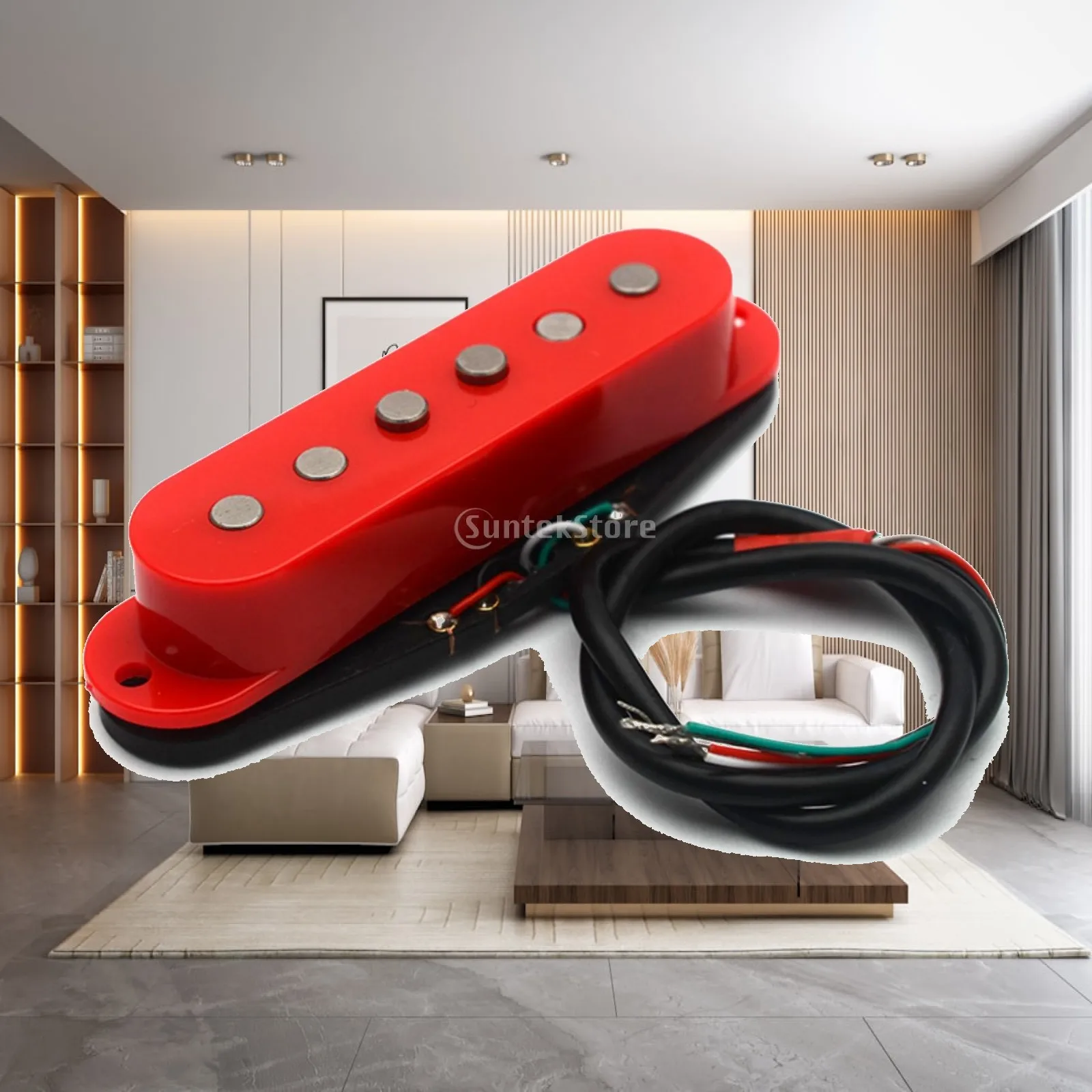 High Output Stacked Sound Pickup Coil Guitar Magnetic Pickup System for Custom Build or Parts Replacement