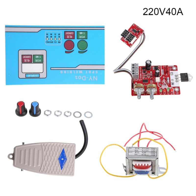 40A 100A Spot Welding Machine Control Board Welder Diy Kit Adjust Time Current for Battery Pack Welder