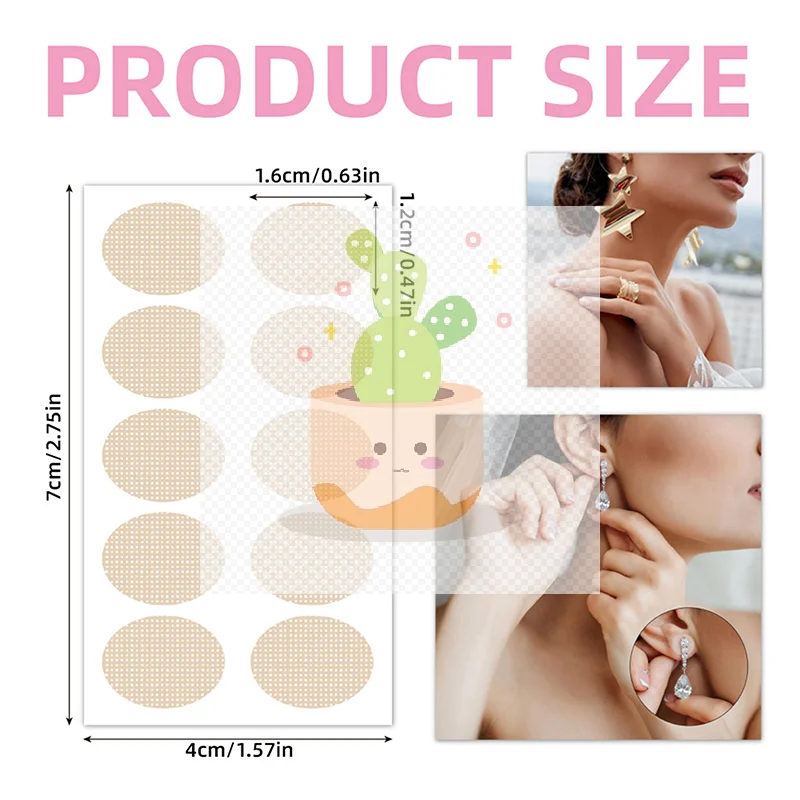 10-500 Patches Nude/Transparent Earlobe Support Stickers For Prevent Stretched Or Torn Protective Relieve Strain Daily Wear