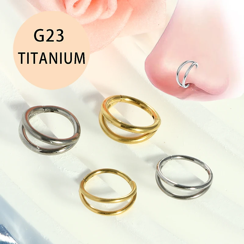 

Unisex Titanium Alloy Nose Ring Earrings 16G 8MM Gold Plated for Wedding Party Engagement or Gift