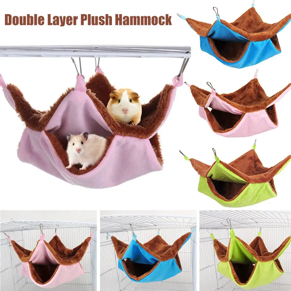 Sugar Hammock Double-layer Design Winter Warm Small Hand-woven Comfort Pet Bag Resting Honeybird Cotton Sleeping Hanging G8G6