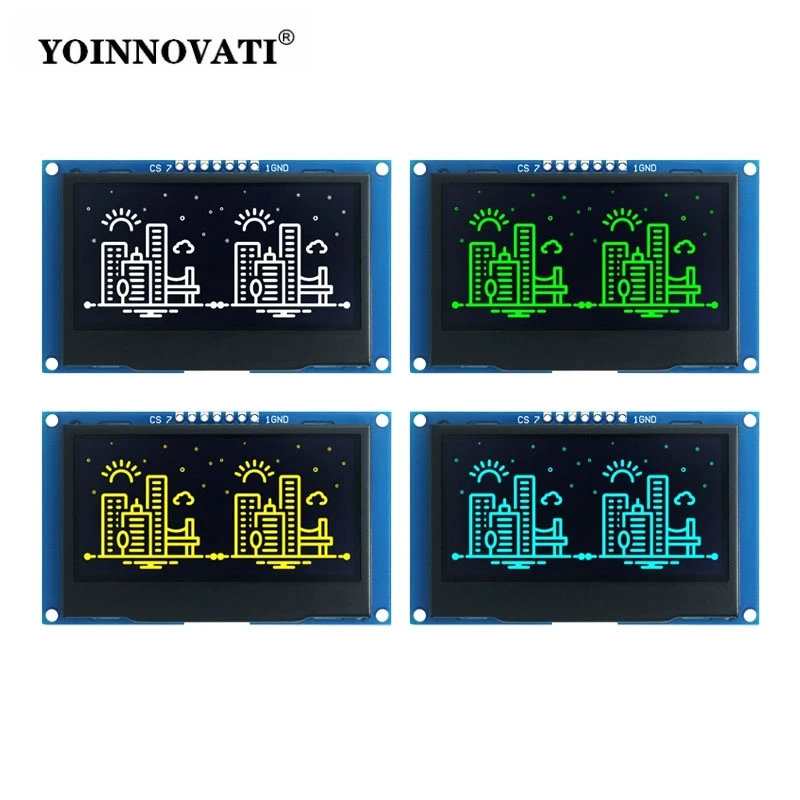 2.42-inch OLED Display Module SSD1309 Driver - 128x64 Resolution, I2C/SPI Interface (7-Pin) COG Monochrome Screen