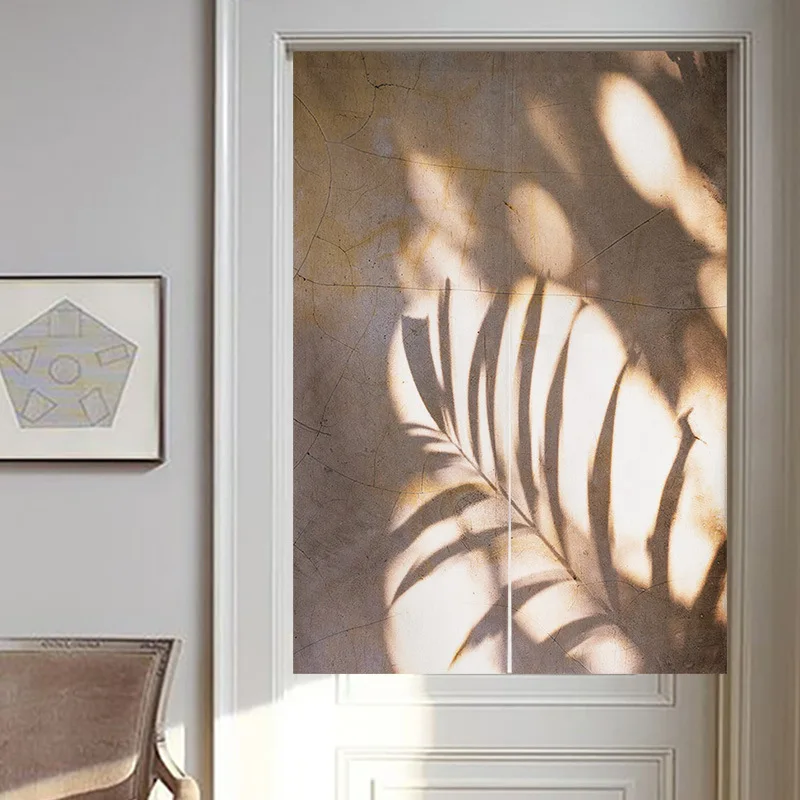 ستائر باب قماشية بنمط ظلال الأشجار ، كتان التقسيم ، منزل شمالي ، ستائر غرفة نوم فتاة ، مطبخ حمام معلق #3