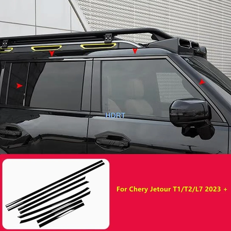 

Fit For Chery Jetour T1/T2/L7/Traveller/Freedom 2023 + Car Styling Protector Decoration Accessories Door Window Sdie Glass Trim