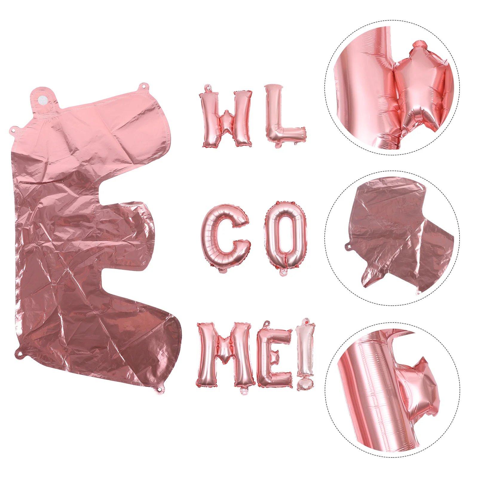 

1 set 1 Set Foil Balloon Welcome Letter Balloons For School Party Wedding Birthday Decor Wall Hanging Holiday Event Supplies