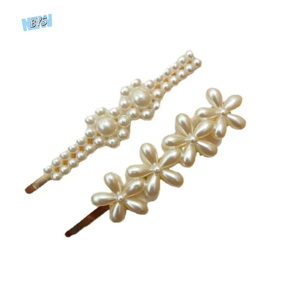 

18pcs/set Fashion Geometric Pearl Hairpin Set Bangs Clip Side Clip Alloy Hair Clips Headdress Korean Style Duckbill Clips Girls