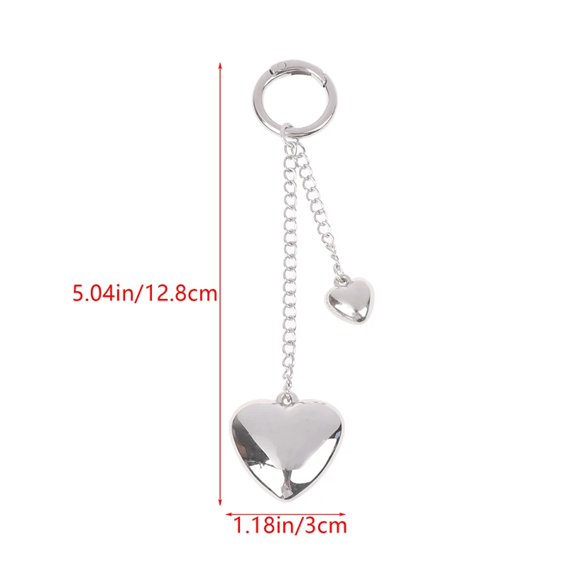 Mode herzförmige Schlüssel bund Rucksäcke Anhänger Herz Charme DIY Perlen Kette Schlüssel ringe Schlüssel halter Geschenk für Mädchen Frau