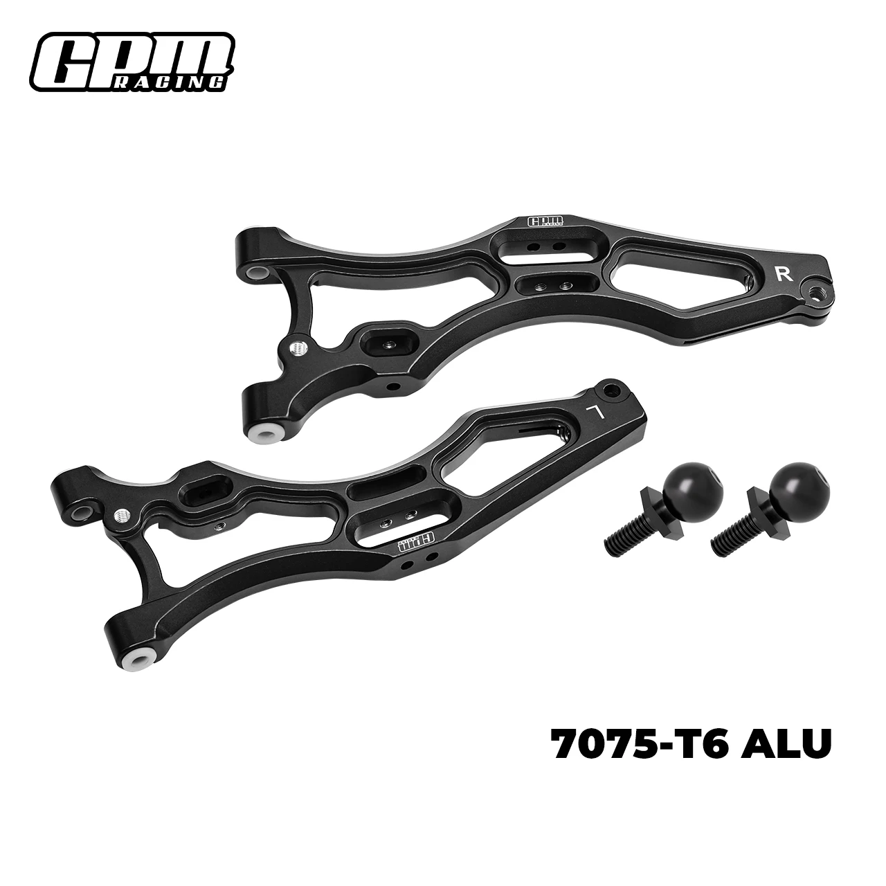 Brazos inferiores delanteros de aluminio GPM para ARRMA 1/8 Kraton 6S Notorious Outcast Big Rock