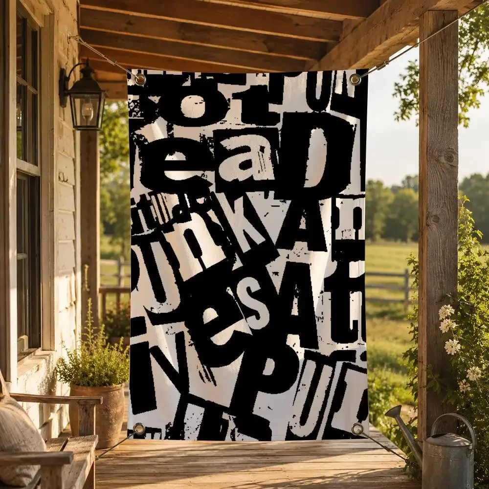 One Of The Influential Punk Band Flags Decorative Flag Banner for Indoor Outdoor Wall Garden Yard Porch Patio Home Party Decor